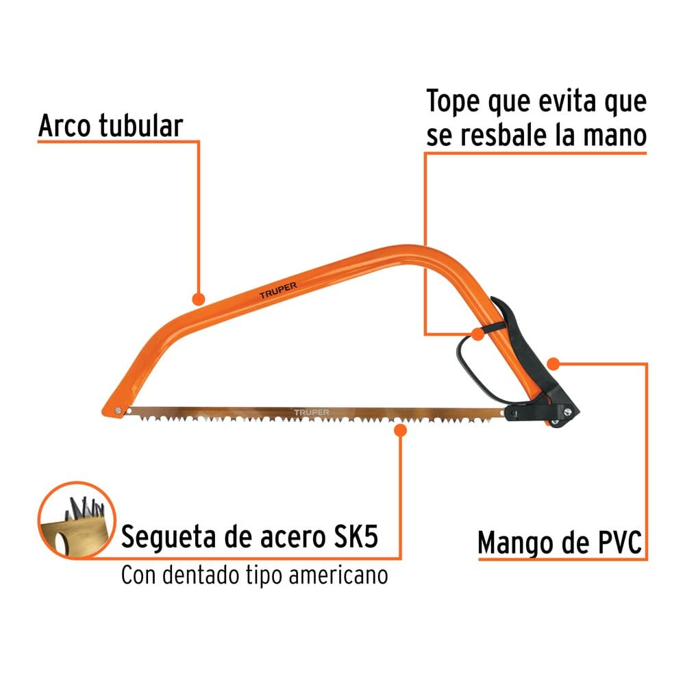 ARCO JARDINERO TUBULAR DE 21" 10254 - TRUPER