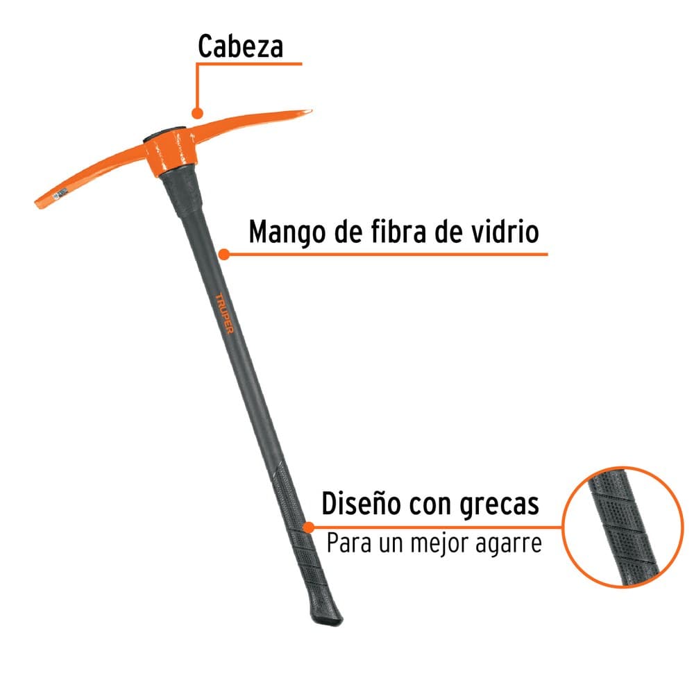 ZAPAPICO PERUANO, 5 LBS, MANGO FIBRA DE VIDRIO 10636 - TRUPER