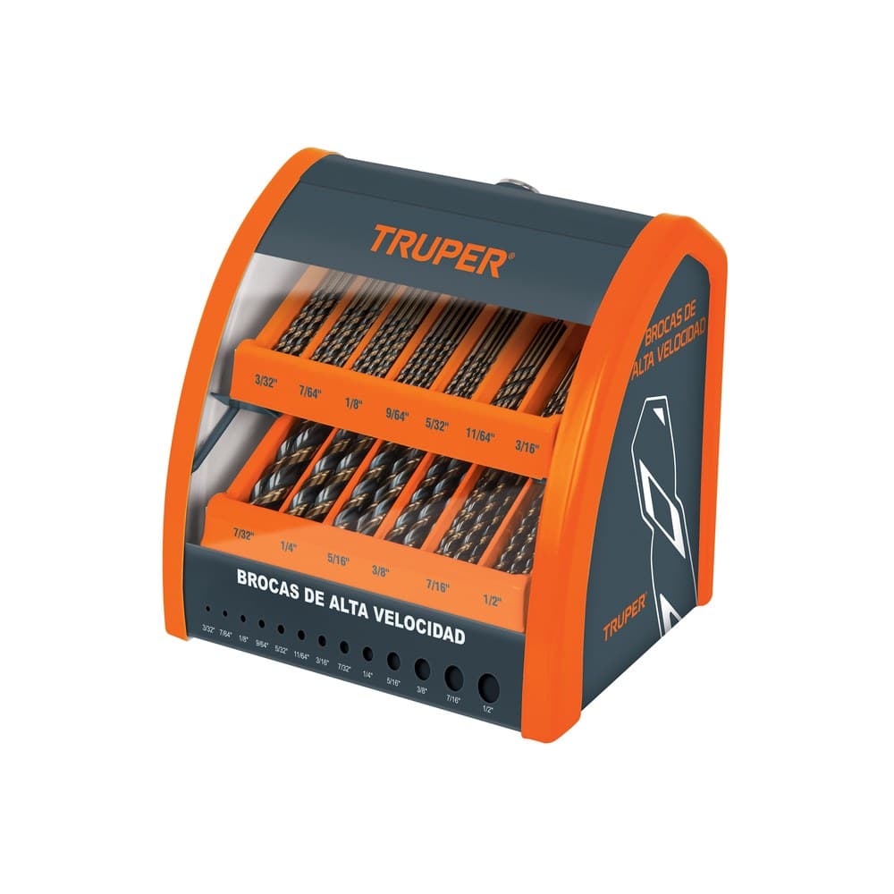 DESPACHADOR 13 COMPARTIMENTOS PARA BROCAS HSS CON PRODUCTO 55957 - TRUPER