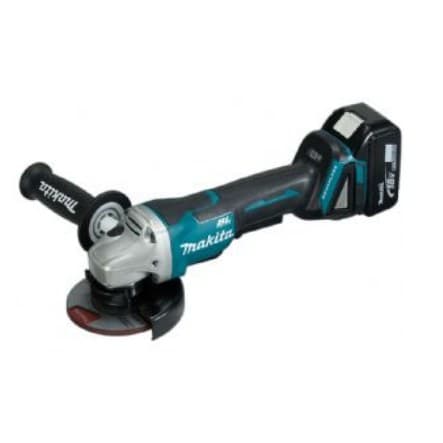 ESMERIL ANGULAR 4 1.2" 18V - 8.500 RPM BL XPT HOMBRE MUERTO + CARGADOR + 2 BATERIAS DE 5.0AH MAKITA DGA458