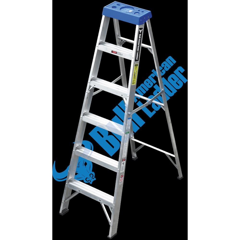 ESCALERA ALUMINIO TIJERA SIMPLE ACCESO 3 PASOS 90KG 0.91M ATS90-3III - AMERICAN BULL