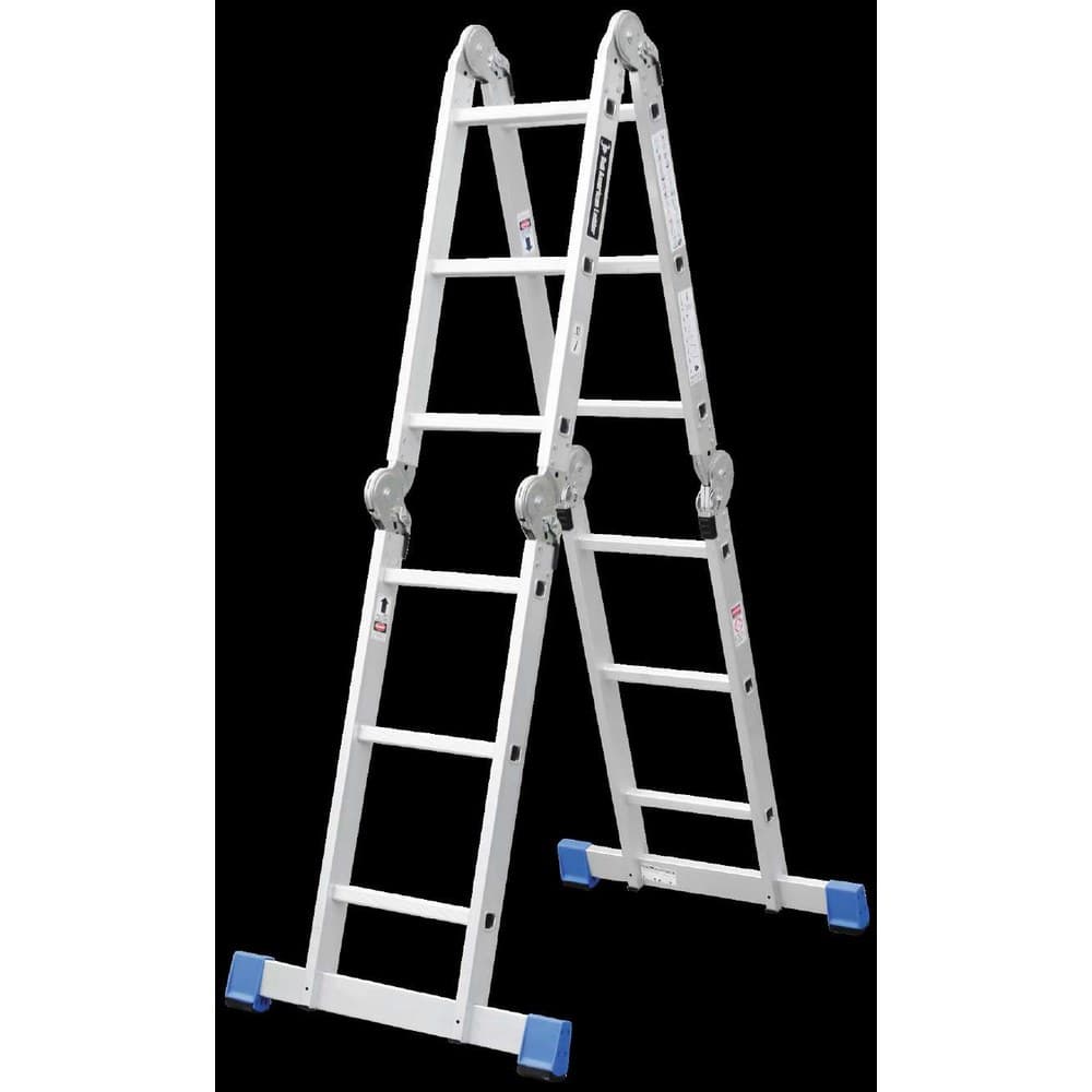ESCALERA ALUMINIO TIJERA DOBLE ACCESO 4 PASOS 150KG 1.22M ATD150-4IA - AMERICAN BULL