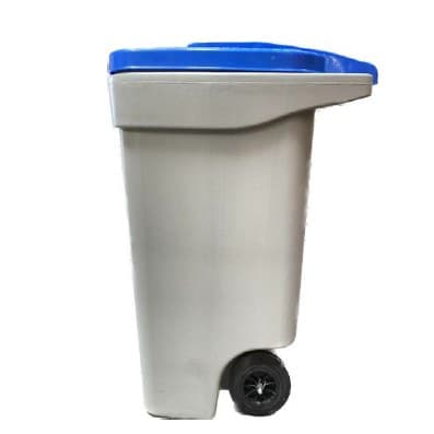 TACHO DE BASURA SUPER RINO CON RUEDAS DE 180 LITROS COLOR GRIS - BASA