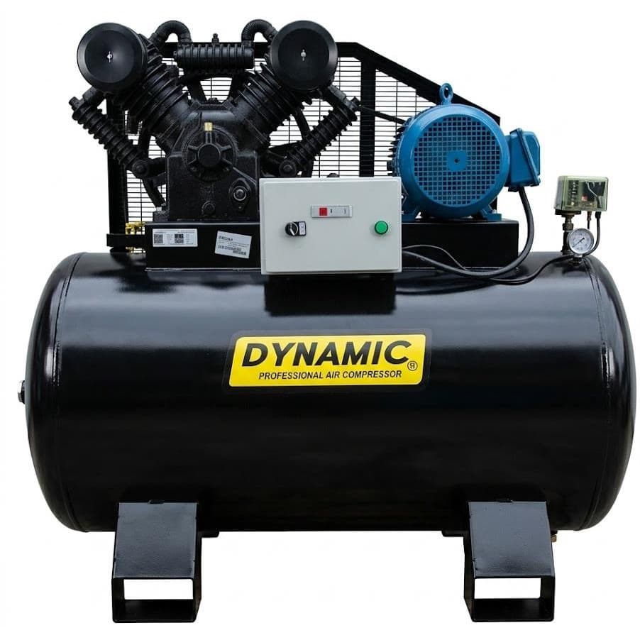 COMPRESORA 10.0HP 120 GAL (H) 175PSI 4C(V) 3F WEG C/GUARDA + AD - DYNAMIC