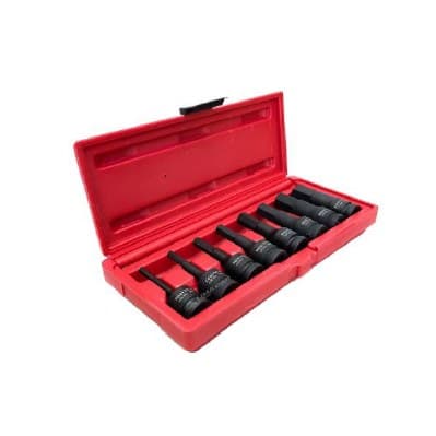 JUEGO DE 8 LLAVES ALLEN DE IMPACTO DE 1/2 (H5, H6, H8, H10, H12, H14, H17, H19)