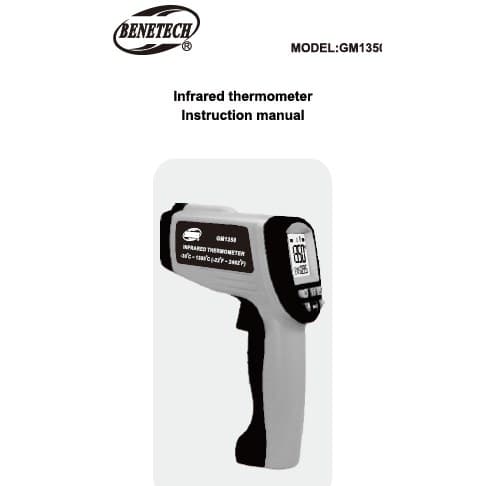 TERMOMETRO INFRARROJO, PIROMETRODE -30 A 1350C GM 1350 BENETECH